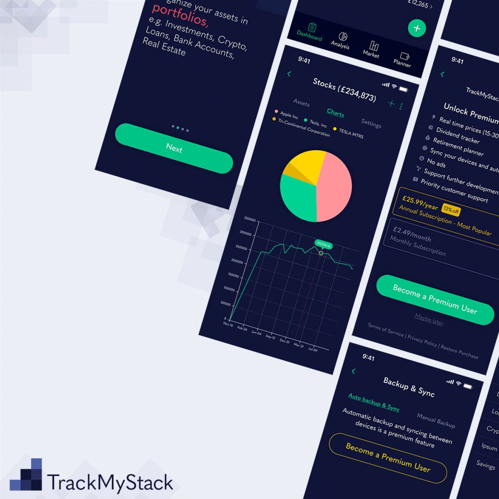 Net worth tracker app project cover